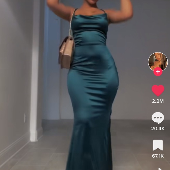 IMME | SATIN RUCHED MERMAID DRESS main image 0